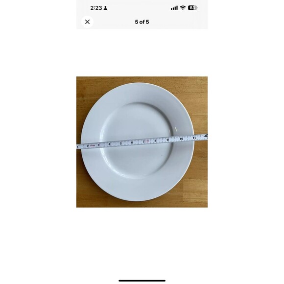 Ralph Lauren Club Porcelain Dinner Plates Solid White 11" Set of 2 EUC - Picture 5 of 5